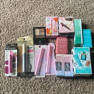 Revlon, Wet n Wild, Maybelline, Loreal, NYX, Elf, Rimmel London, Neutrogena, etc